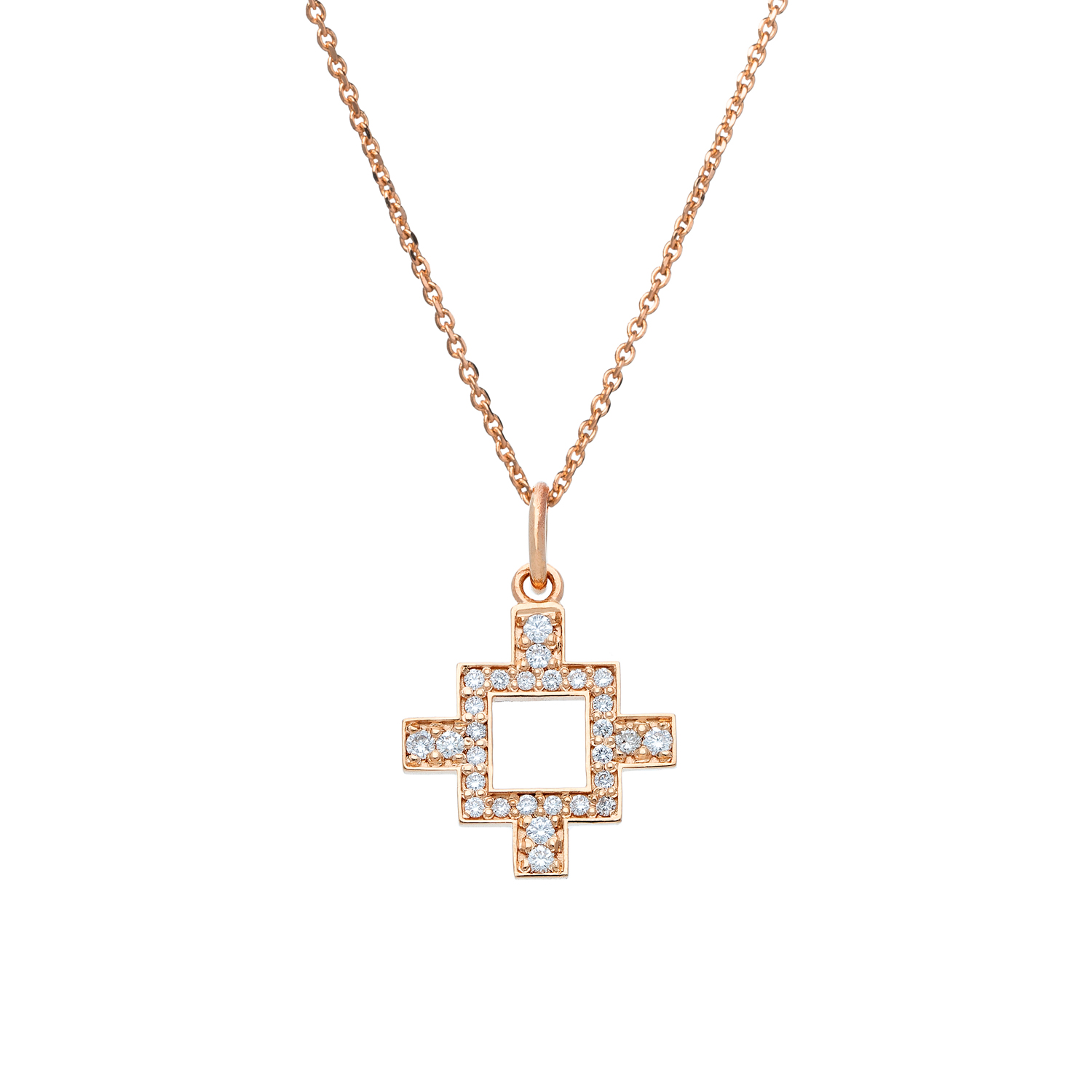 Bahar Diamond Pendant - 18K Rose Gold