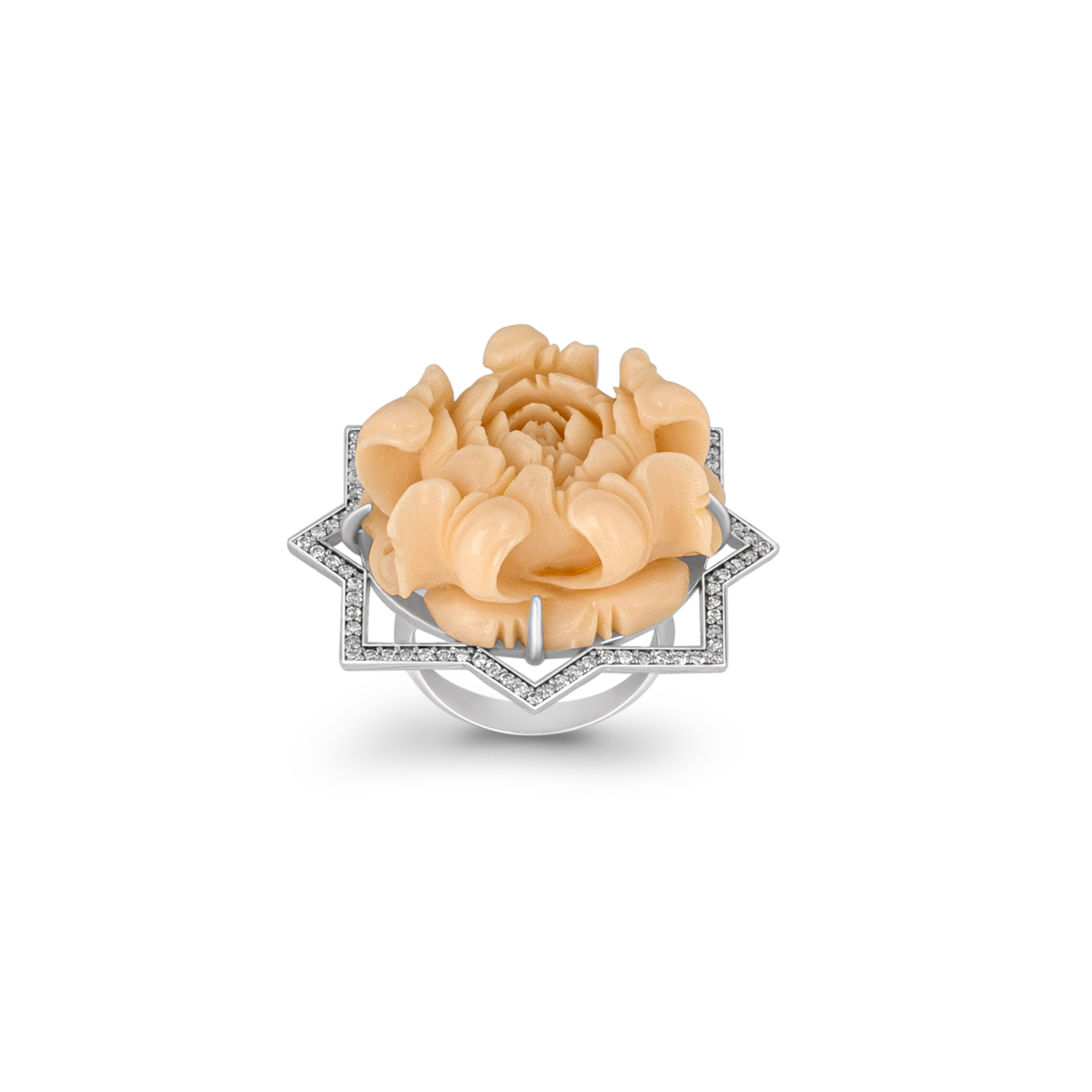 Blossom Ivory Ring - 18K Gold